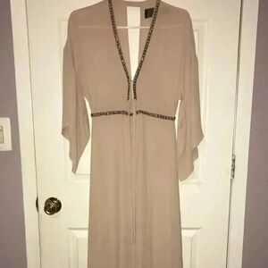 Elegant Beige Mini Dress